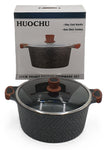 32CM GRANITE POT-BLACK
