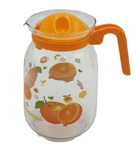 7"x4.75" GLASS JUG W/LID