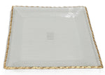 10" PLATE W/GOLD-SQUARE - Kitchen Depot