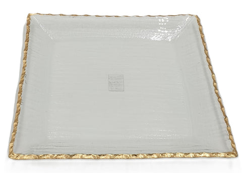 10" PLATE W/GOLD-SQUARE - Kitchen Depot