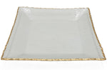 11" PLATE W/GOLD-SQUARE - Kitchen Depot