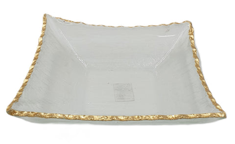 7"x2.5" BOWL W/GOLD-SQUARE - Kitchen Depot