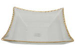 9.5"x3.5" BOWL W/GOLD-SQUARE - Kitchen Depot