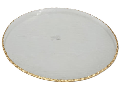 13" PLATE W/GOLD-ROUND - Kitchen Depot