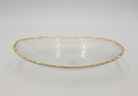 11.5"x7.5" PLATE W/GOLD-OVAL