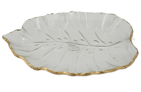 9.5x8" PLATE W/GOLD-LEAF - Kitchen Depot