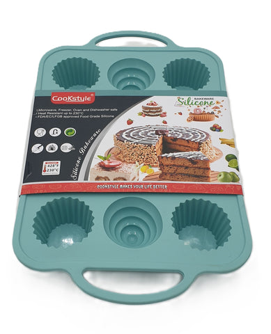 14.5"x9" - 12 HOLE SILICONE CUPCAKE PAN