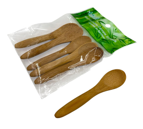 6PC MINI WOODEN BAMBOO SPOON