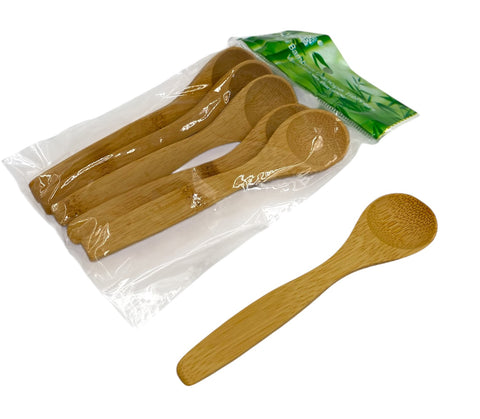 6PC WOODEN BAMBOO SPOON-SHORT