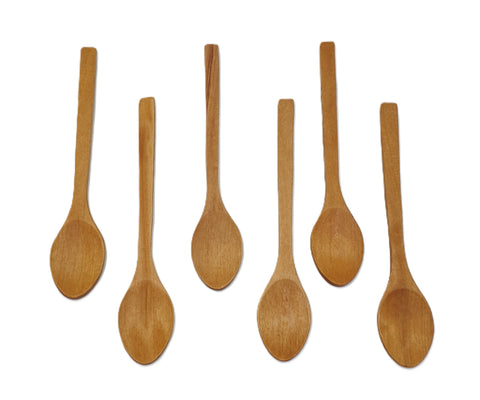 1.75"x9.25"- 6PC WOODEN BAMBOO SPOON