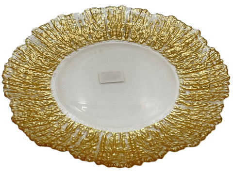 10"ROUND PLATE W/GOLD DESIGN