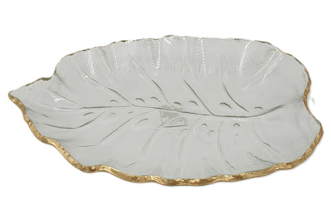 9.5x8" PLATE W/GOLD-LEAF