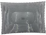 14.75"x10" GLASS BOWL W/SILVER-RECTANGULAR