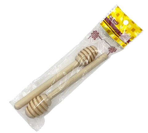 5.5" WOODEN HONEY DIPPER- 2 PC