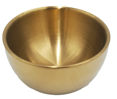 2.25"x1.75"  S/S ROUND BOWL - GOLD