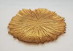 12.75" ROUND GLASS PLATE-GOLD