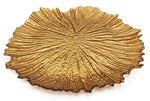 12.75" ROUND GLASS PLATE-GOLD