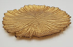 8.5" ROUND GLASS PLATE-GOLD