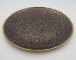 10.5" ROUND GLASS PLATE-BROWN