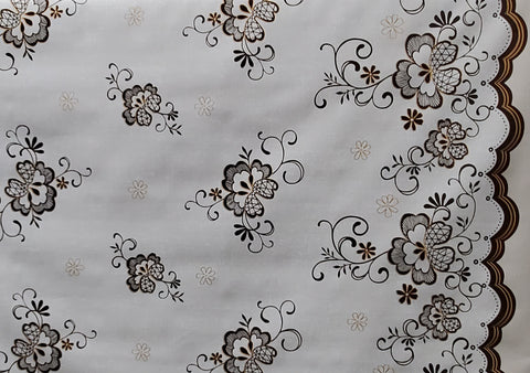 TABLE COVER-BROWN/BEIGE - 22 YARDS