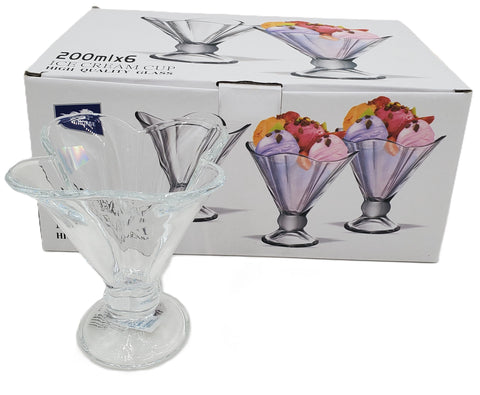 6 PC FOOTED ICE CREAM BOWL