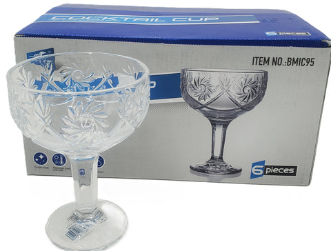 6 PC GLASS ICE CREAM CUP