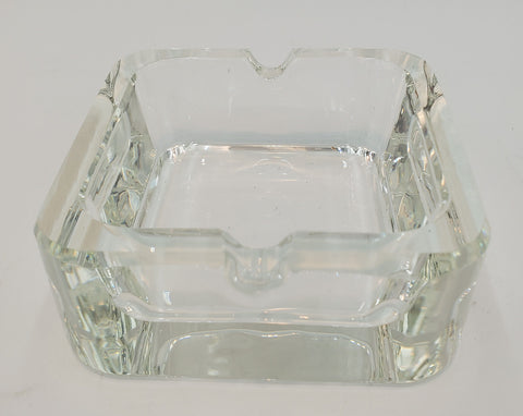 3.5" GLASS ASHTRAY-SQUARE
