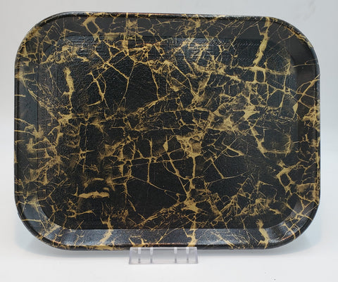 13.5"x10.5" TRAY-BL/GOLD-SMALL