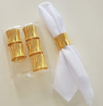 1.5"- 6 PC NAPKIN RING-GOLD