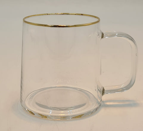 TEA GLASS-GOLD RIM- 1 PC
