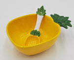 6.5"x4.25"x2.75" PORC. BOWL W/SPOON-PINEAPPLE