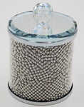 6.5"x4" CANISTER - SILVER DESIGN-MEDIUM