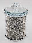 7.5"x4" CANISTER - SILVER DESIGN-LARGE