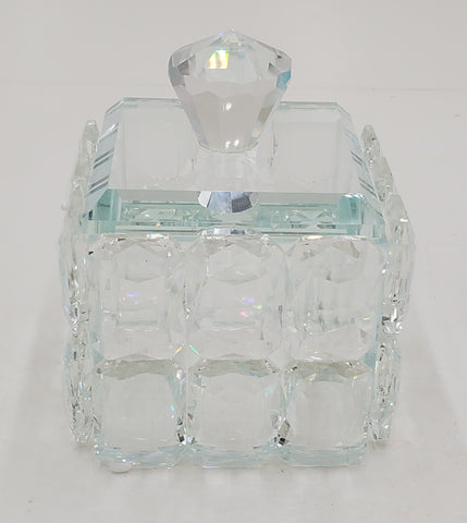 5"x3.25" GLASS CANDY/SUAGR JAR-SQUARE