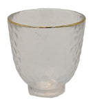 2.25" GLASS BOWL W/GOLD RIM