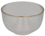 MINI GLASS BOWL W/GOLD RIM