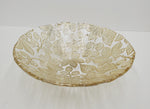 11.75" GLASS BOWL GOLD DESIGN