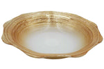 8.25" GLASS BOWL-GOLD DESIGN