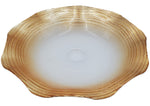 13"GLASS BOWL -GOLD DESIGN