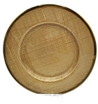 8" GLASS PLATE-GOLD