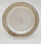 8" GLASS PLATE-PEARL WHITE/GOLD