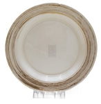 8" GLASS PLATE-PEARL WHITE/GOLD