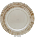 13" GLASS PLATE-PEARL WHITE/GOLD