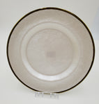 10.5"GLASS PLATE-PEARL WH/GOLD