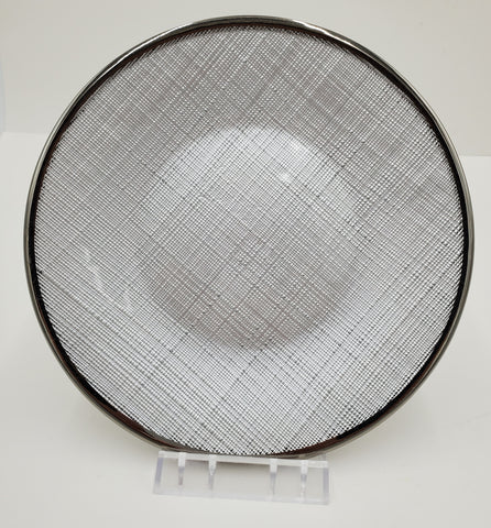 8" GLASS PLATE-SILVER