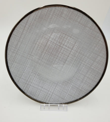 10.5"GLASS PLATE-SILVER