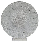8.25" GLASS PLATE-SILVER