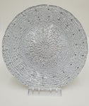 8.25" GLASS PLATE-SILVER