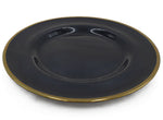 10.5" GLASS PLATE-BLACK/GOLD