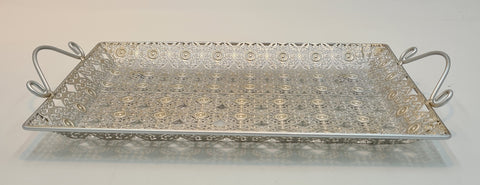 METAL RECTANGLE TRAY-SILVER